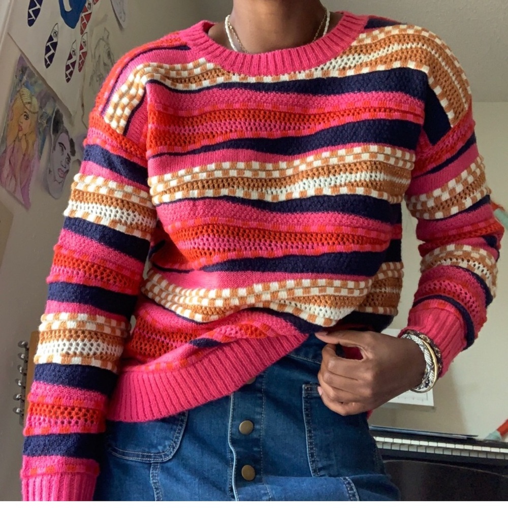 Skies Are Blue Textured Sweater Coogi Style - Picture 7 of 14